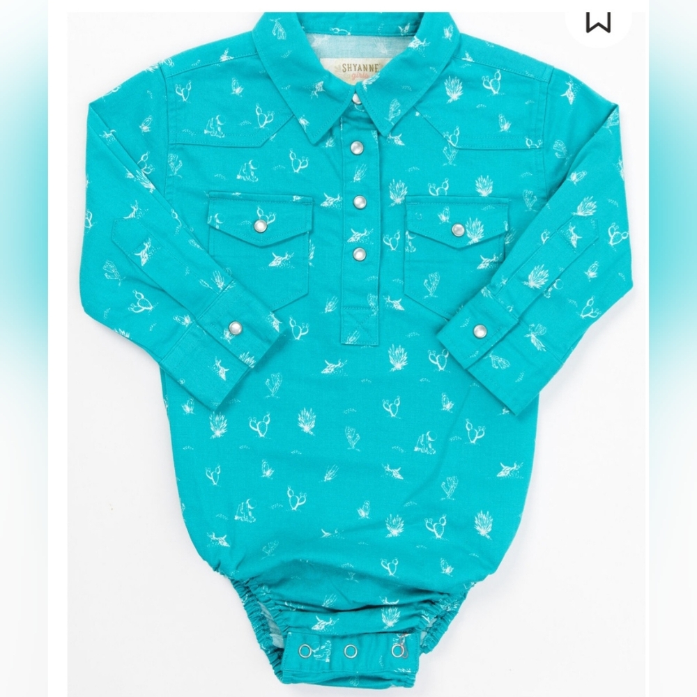 Shyanne Infant Girls' Long Sleeve Western Conversational Print Onesie